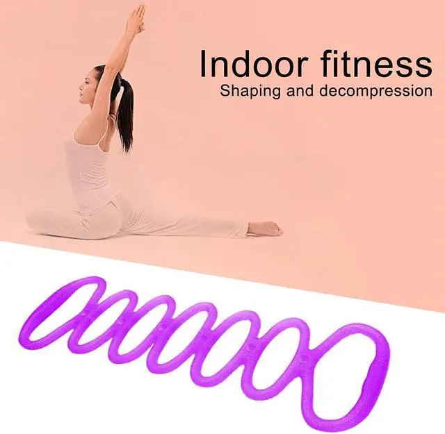 Alt view image 3 of 7 - 7 Ring Stretch Resistance Exercise Band, Workout Bands Yoga Stretching for Home Fitness, Foot, Leg and Arm Exerciser Stretch Band, Center Workout Walking Exercise