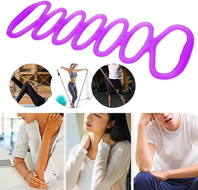 Alt view image 7 of 7 - 7 Ring Stretch Resistance Exercise Band, Workout Bands Yoga Stretching for Home Fitness, Foot, Leg and Arm Exerciser Stretch Band, Center Workout Walking Exercise