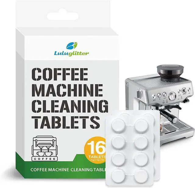 Main image of Espresso Machine Cleaning Tablet Coffee Maker Cleaner Blister 16tab | Luluglitter universal espresso machine cleaner removes coffee oils,Powerful cleaning, easy to use, Great for outdoor