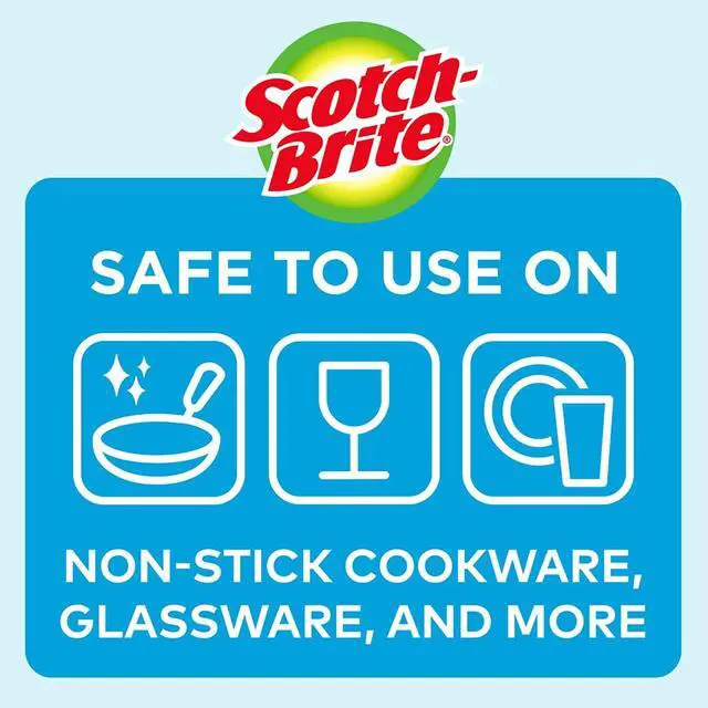 Alt view image 2 of 5 - Scotch-Brite Dobie Sponge Cloths | Scrub & Wipe | Non-Scratch | Absorbent | 2 Pack