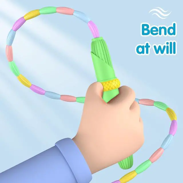 Alt view image 7 of 7 - Beaded Jump Rope 1 Pack/2 Pack, ACEONE Segmented Skipping Rope for Kids Adults, Adjustable Tangle-Free Toddler Jumping Rope for Fitness Exercise Training