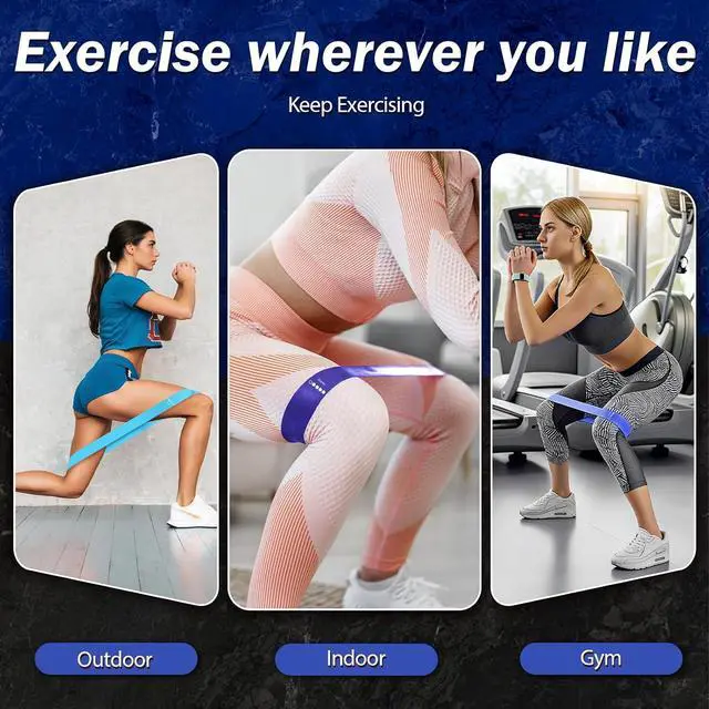 Alt view image 3 of 6 - Resistance Bands for Working Out, 5 Levels Exercise Bands Set | Stretch Bands for Exercise for Women&Men, Workout Bands for Fitness, Yoga, Pilates, Physical Therapy
