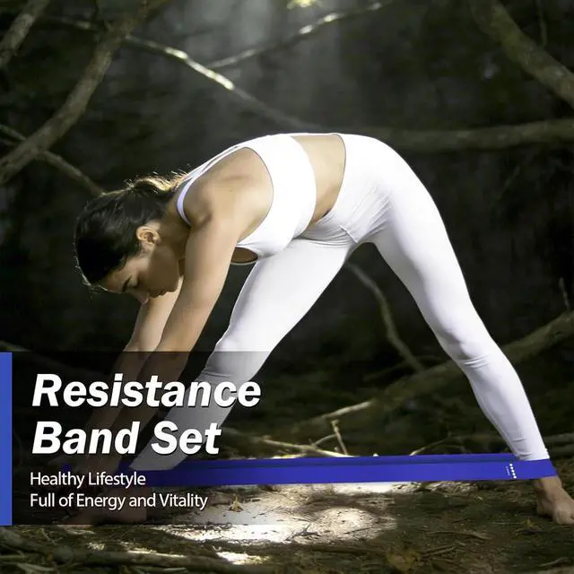Alt view image 4 of 6 - Resistance Bands for Working Out, 5 Levels Exercise Bands Set | Stretch Bands for Exercise for Women&Men, Workout Bands for Fitness, Yoga, Pilates, Physical Therapy
