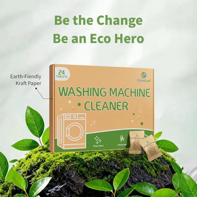 Alt view image 7 of 7 - ORIENTLEAF Washing Machine Cleaner Tablets 24 Pack, Washer Machine Cleaner Tablets For HE Front Loader & Top Load Washer