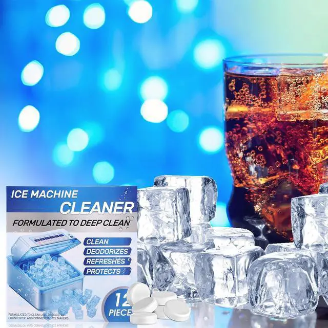Alt view image 6 of 6 - 2 Pack 24 Pcs Ice Machine Cleaner Tablets Descaler, Clean Tablets for Ice Makers, Scale Remover for Countertop, Deep Cleaning, Remove Odor