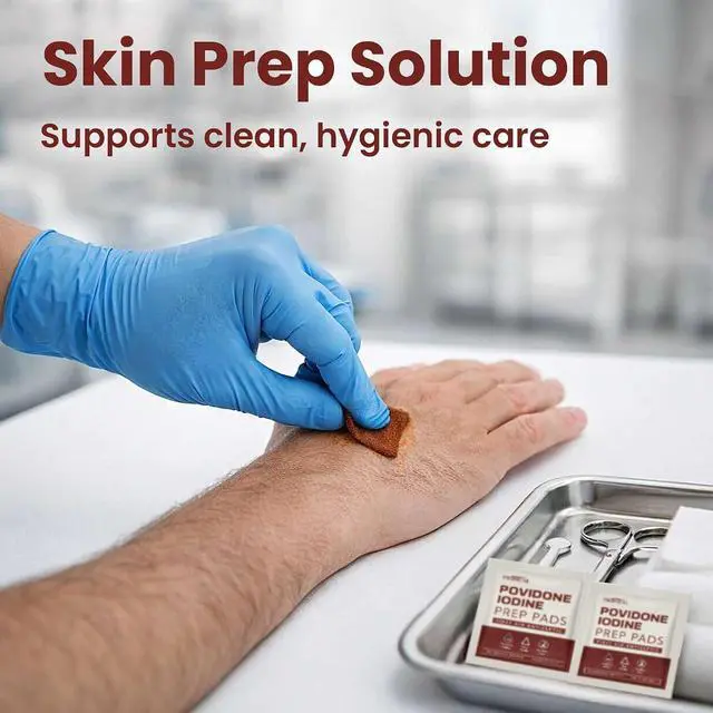Alt view image 4 of 6 - 10% Povidone Iodine Prep Pads - 30 Iodine Swabs, Individually Wrapped - First Aid Antiseptic for Cleaning and Keeping Skin Clean