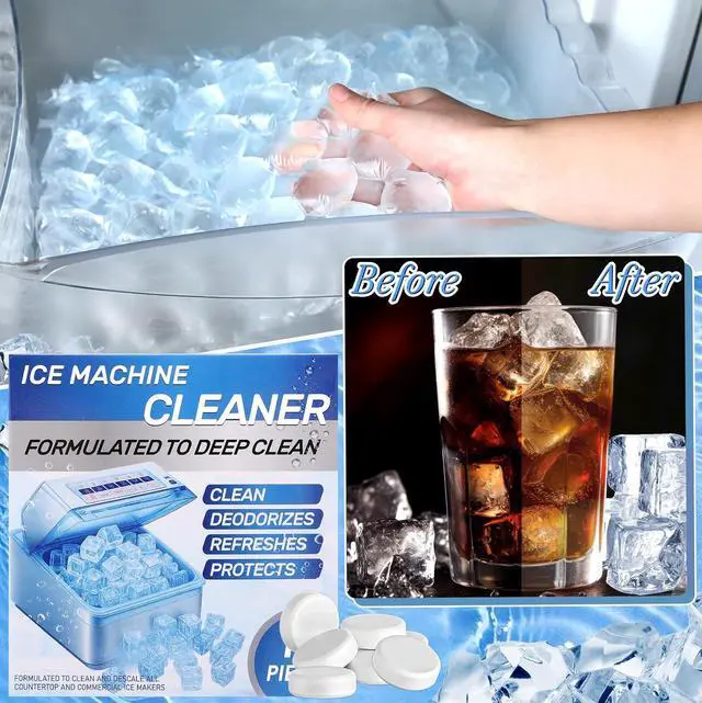 Alt view image 5 of 6 - 2 Pack 24 Pcs Ice Machine Cleaner Tablets Descaler, Clean Tablets for Ice Makers, Scale Remover for Countertop, Deep Cleaning, Remove Odor