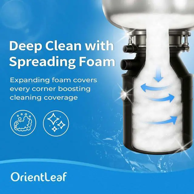 Alt view image 3 of 7 - ORIENTLEAF Garbage Disposal Cleaner and Deodorizer Tablets 20g 1 Year Supply Sink Cleaner, Prevents Odors, Natural Kitchen Drain Cleaning Care 12 Pack