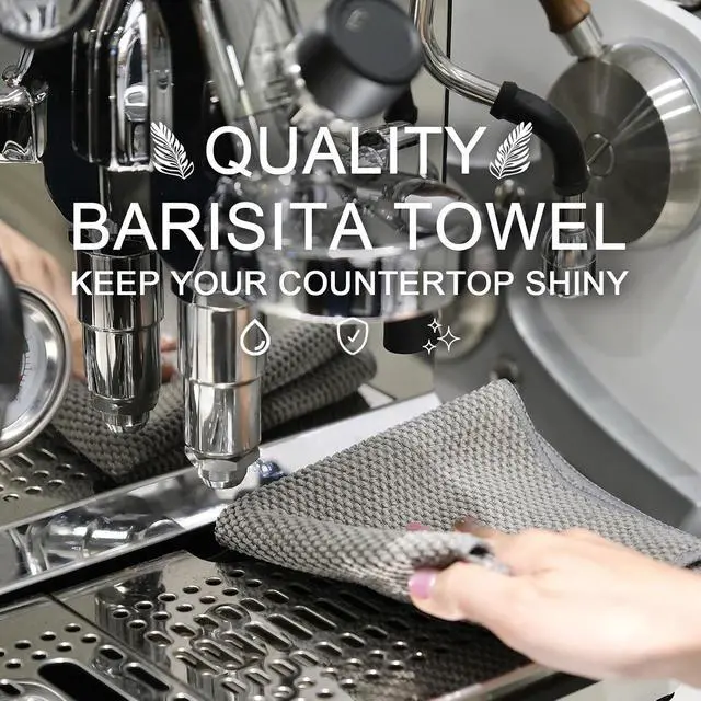 Alt view image 6 of 6 - 6Pack Barista Towels, Barista Microfiber Cloths, Coffee Cleaning Accessories for Espresso Machine, Steam Wand, Countertop,12x12