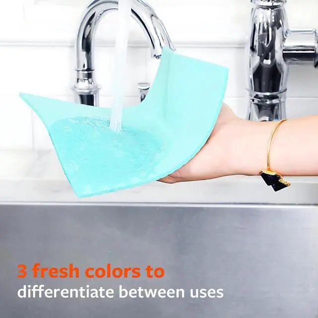 Alt view image 7 of 7 - Full Circle Totally Plant-Based Absorbent Sponge Cloths, 3-Pack | A reusable, 100% plant-based paper towel alternativesuper absorbent for all your cleanup needs.