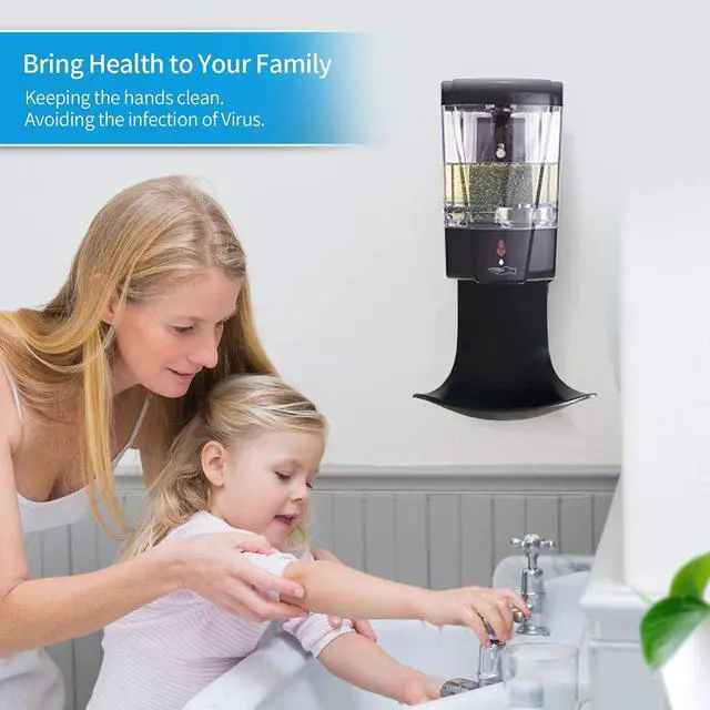 Alt view image 4 of 4 - Drip Tray for Wall Mounted Soap Dispenser, Dispenser Stand | Durable/ABS/Prevent Dripping and Spraying(Black)