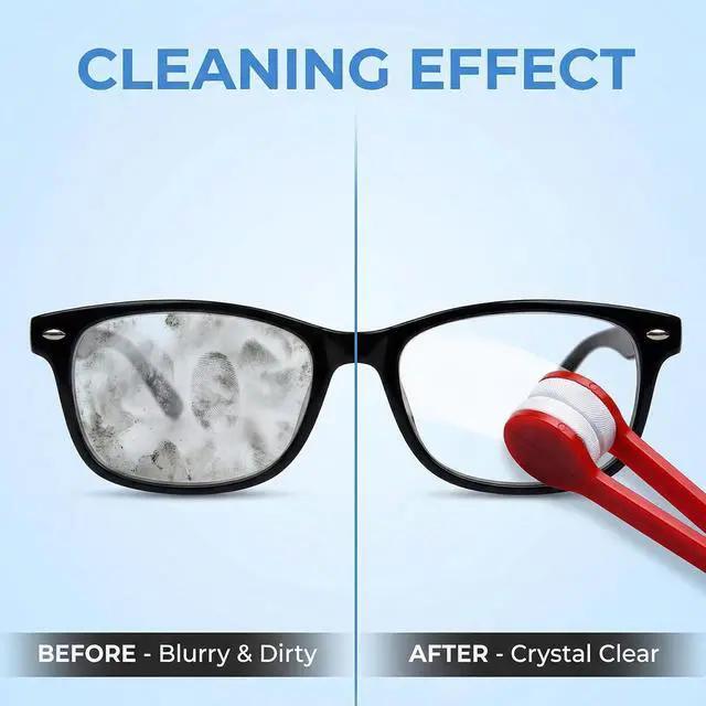 Alt view image 6 of 7 - 3PCS Mini Eyeglass Cleaner Brush, Portable Microfiber Sunglasses Cleaner Clip(Black Blue Red)
