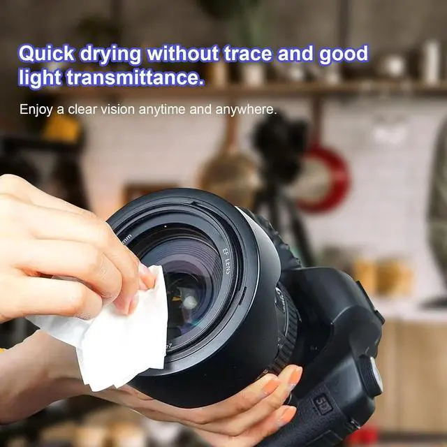 Alt view image 6 of 7 - Lens Wipes for Eyeglasses,Eyeglass erasers are packed separatelyGlasses cleaner for cleaning glasses, camera lenses, sunglasses, mobile phone screens, goggles, etc. (200 pieces)