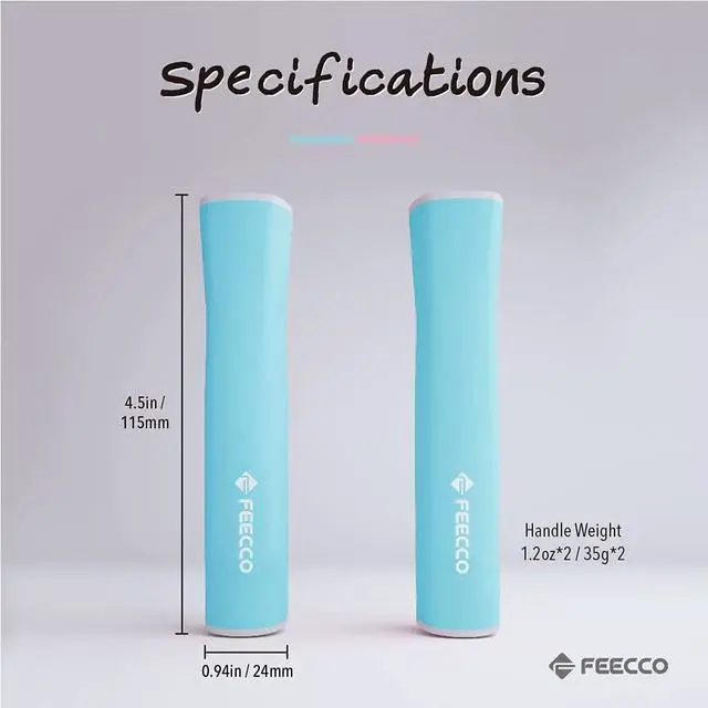 Alt view image 7 of 7 - FEECCO Jump Rope for Kids, Pink and Blue Colored Jump Ropes for Girls and Boys 3~12 Years Old, with Adjustable Length Rope and Skin Friendly Silicone Handles
