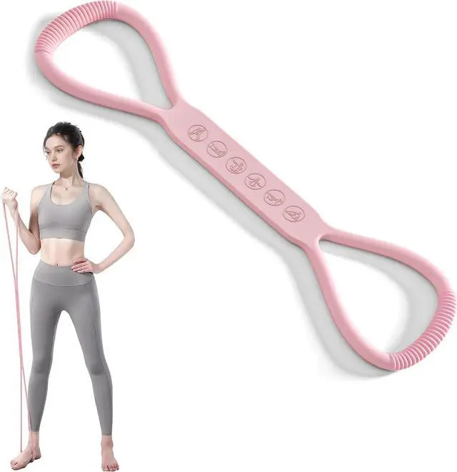 Main image of PROIRON Figure 8 Resistance Bands with Handles Exercise Band Stretch Bands for Yoga arm Chest and Shoulder Stretch 8 Shaped Resistance Band for Women