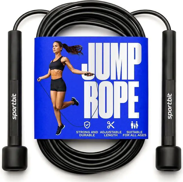 Main image of SPORTBIT Adjustable Jump Rope for Fitness and Exercise | Fitness and Exercise, Cardio, Boxing, and Weight Loss, Speed Rope, Men & Women