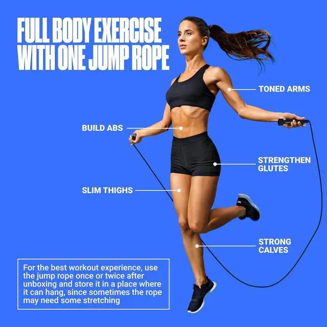 Alt view image 5 of 7 - SPORTBIT Adjustable Jump Rope for Fitness and Exercise | Fitness and Exercise, Cardio, Boxing, and Weight Loss, Speed Rope, Men & Women