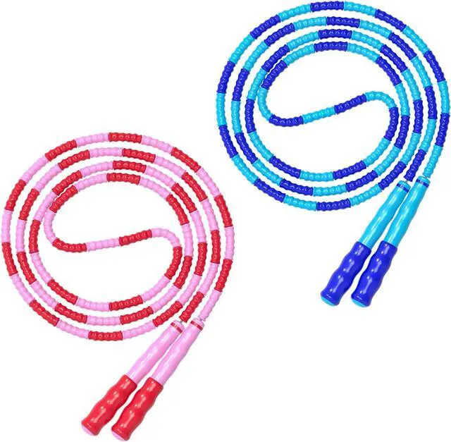 Main image of Leeboom Jump Rope, Adjustable Length Tangle-Free Segmented Soft Beaded Skipping Rope, Fitness Jump Rope for Kids, Man, and Women Weight Loss 9.2 Feet