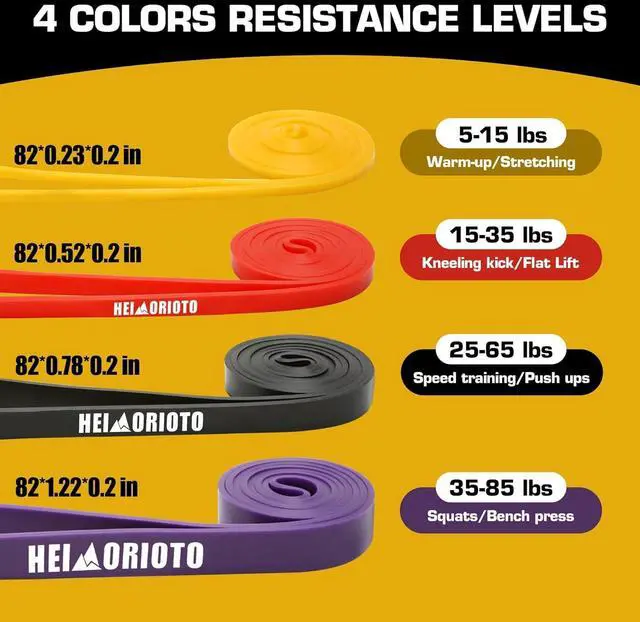 Alt view image 2 of 7 - Resistance Bands, Pull Up Assistance for Men/Women, Exercise Bands, Workout Bands for Body Stretching, Physical Therapy, Muscle Training