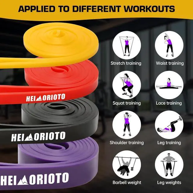 Alt view image 5 of 7 - Resistance Bands, Pull Up Assistance for Men/Women, Exercise Bands, Workout Bands for Body Stretching, Physical Therapy, Muscle Training