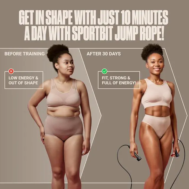Alt view image 3 of 7 - SPORTBIT Adjustable Jump Rope for Fitness and Exercise | Fitness and Exercise, Cardio, Boxing, and Weight Loss, Speed Rope, Men & Women