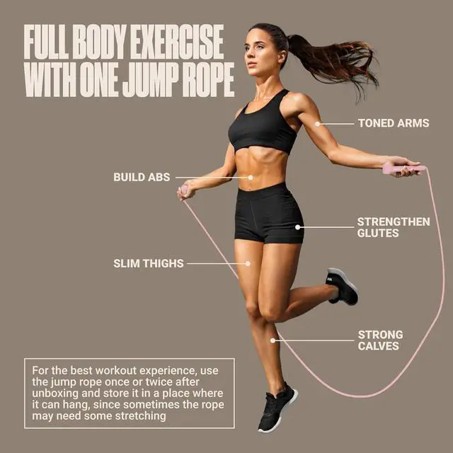 Alt view image 7 of 7 - SPORTBIT Adjustable Jump Rope for Fitness and Exercise | Fitness and Exercise, Cardio, Boxing, and Weight Loss, Speed Rope, Men & Women
