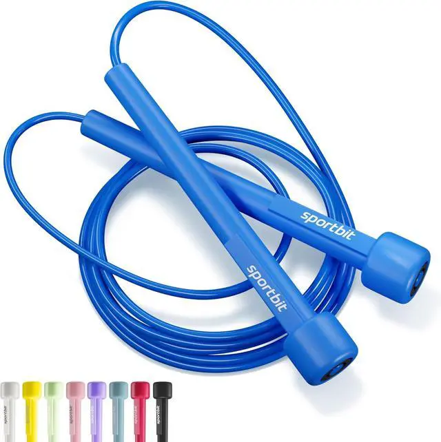 Main image of SPORTBIT Adjustable Jump Rope for Fitness and Exercise | Fitness and Exercise, Cardio, Boxing, and Weight Loss, Speed Rope, Men & Women