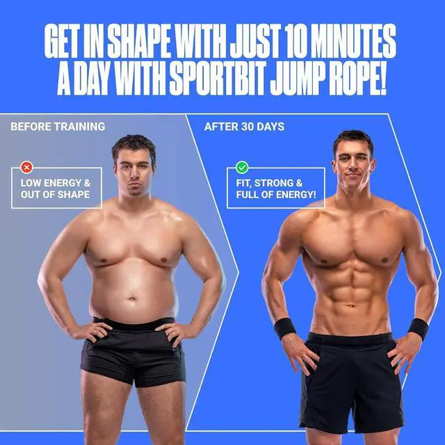 Alt view image 4 of 7 - SPORTBIT Adjustable Jump Rope for Fitness and Exercise | Fitness and Exercise, Cardio, Boxing, and Weight Loss, Speed Rope, Men & Women