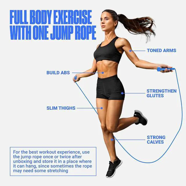 Alt view image 7 of 7 - SPORTBIT Adjustable Jump Rope for Fitness and Exercise | Fitness and Exercise, Cardio, Boxing, and Weight Loss, Speed Rope, Men & Women