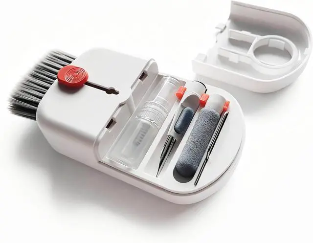 Main image of 9-in-1 Keyboard Cleaning Kit for Laptop, Phone, Screen | Includes soft brush, and port tool. Cleans screens, earbuds, and charging cases. Safe for MacBook & AirPods.