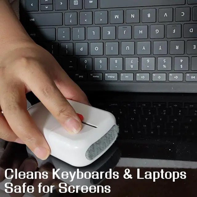 Alt view image 5 of 7 - 9-in-1 Keyboard Cleaning Kit for Laptop, Phone, Screen | Includes soft brush, and port tool. Cleans screens, earbuds, and charging cases. Safe for MacBook & AirPods.