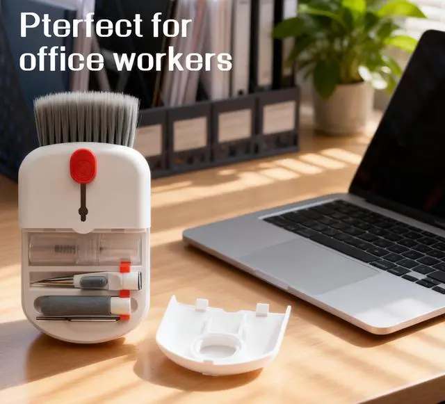 Alt view image 7 of 7 - 9-in-1 Keyboard Cleaning Kit for Laptop, Phone, Screen | Includes soft brush, and port tool. Cleans screens, earbuds, and charging cases. Safe for MacBook & AirPods.