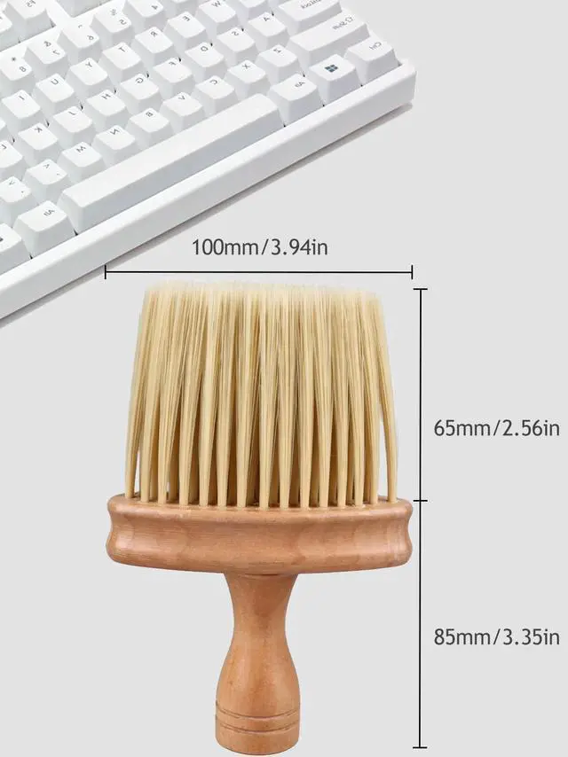 Alt view image 6 of 7 - Keyboard Cleaning Brush, Wooden Piano Cleaner Brush, Instrument Dusting Brush Anti-Static Double Sided Ultra Soft Brush, Universal Guitar Laptop Synthesizers Keyboard Brush