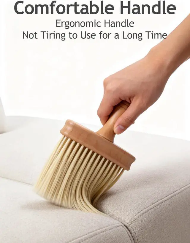 Alt view image 4 of 7 - Keyboard Cleaning Brush, Wooden Piano Cleaner Brush, Instrument Dusting Brush Anti-Static Double Sided Ultra Soft Brush, Universal Guitar Laptop Synthesizers Keyboard Brush