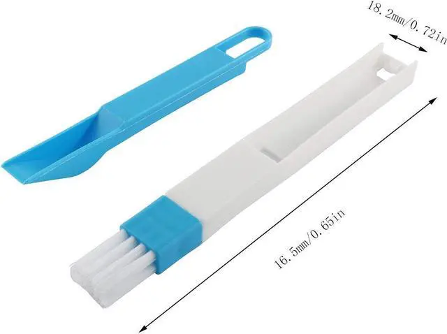 Alt view image 3 of 5 - E-outstanding Window Groove Cleaning Brush 2PCS Window Track Door Groove Corner Detachable Brush with Dustpan Screen Keyboard Cleaner Cleaning Tools