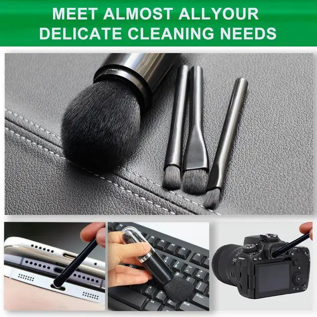 Alt view image 7 of 7 - 4 Pack Exquisite Duster Brush Kit, Small Dust Brushes, Feather Duster, Soft Fibers, Efficient Dust Removal, Cleaning Tool Perfect for Digital Devices, Keyboards, Car Interior, Craft, Mobile Phone