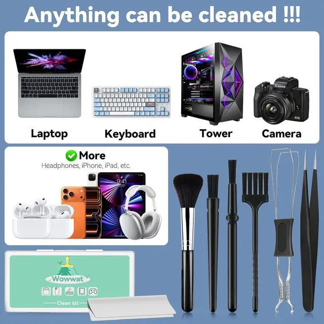 Alt view image 2 of 6 - Keyboard Cleaner kit,Computer Cleaning kit Mechanical Keyboard Cleaning kit | Anti-Static Brush,Small Cleaning Brush, cleaning kit compatible laptop/PC/computer/keyboard/Laptop/camera/Phone/Earbud