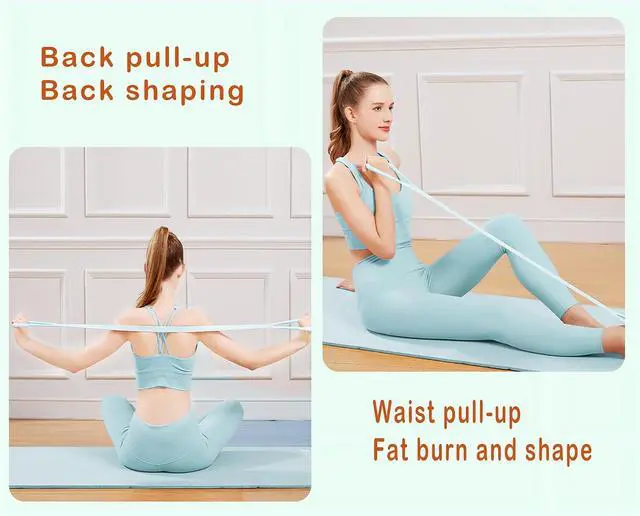 Alt view image 5 of 7 - Figure 8 Resistance Band, Arm Back Shoulder Exercise Elastic Rope Stretch Fitness Band, Foot, Leg, Hand Stretcher, Arm Exerciser for Yoga Pilates Stretching Physical Therapy, Home Gym Workout