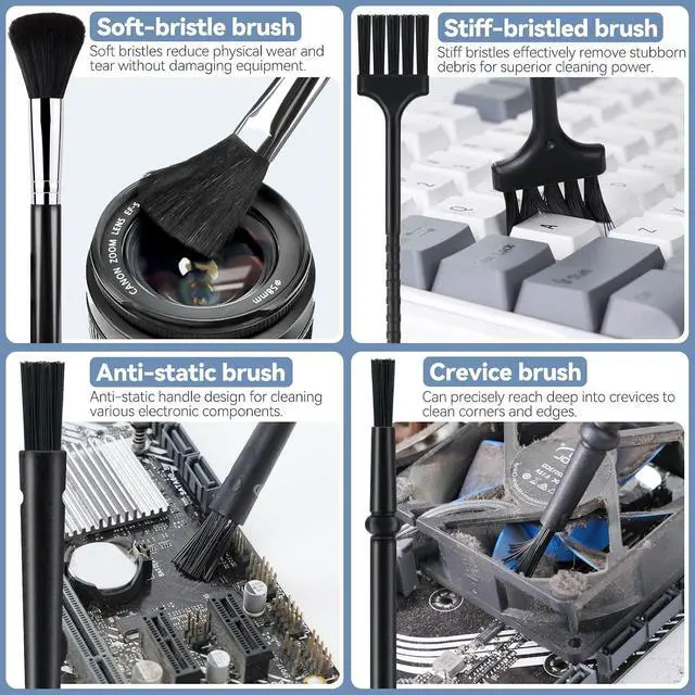 Alt view image 5 of 6 - Keyboard Cleaner kit,Computer Cleaning kit Mechanical Keyboard Cleaning kit | Anti-Static Brush,Small Cleaning Brush, cleaning kit compatible laptop/PC/computer/keyboard/Laptop/camera/Phone/Earbud