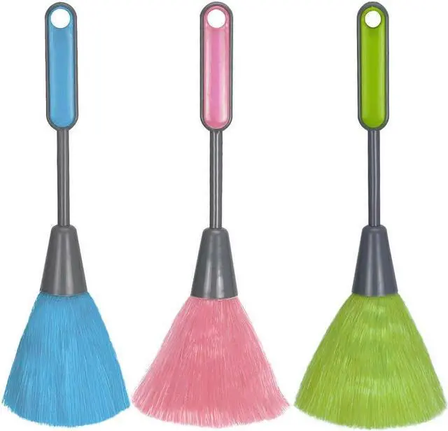 Main image of WOVTE 3 Pack Fluffy Microfiber Delicate Kitchen Duster Laptop Keyboard Brush Computer Screen Cleaner Tool Mini Dusting Wand (Blue, Green, Pink)