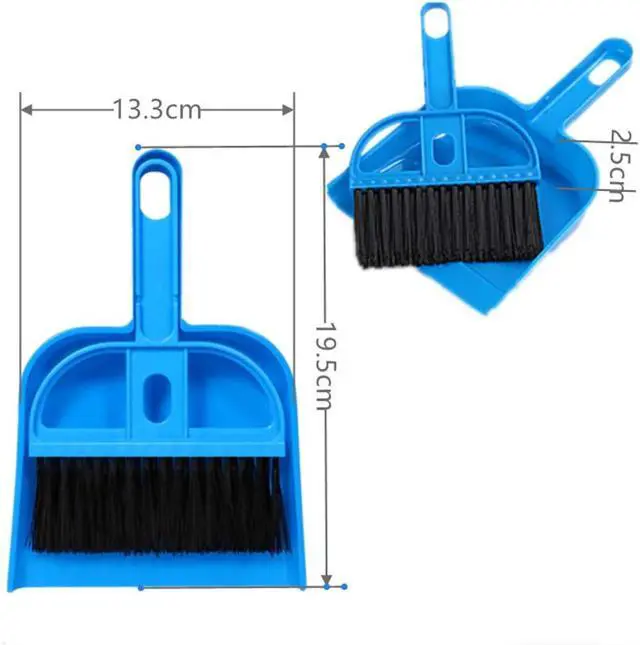 Alt view image 4 of 7 - Mini Dustpan and Brush Set, Small Broom Set for Desk Home Car Cleaning | Compact Cleaning Kit with Soft Bristle Brush for Keyboard, Drawer, Countertop, Crumbs and Small Spaces