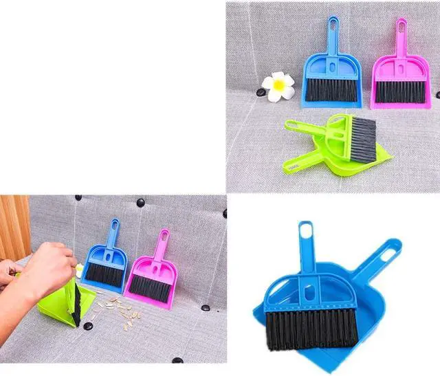 Alt view image 6 of 7 - Mini Dustpan and Brush Set, Small Broom Set for Desk Home Car Cleaning | Compact Cleaning Kit with Soft Bristle Brush for Keyboard, Drawer, Countertop, Crumbs and Small Spaces