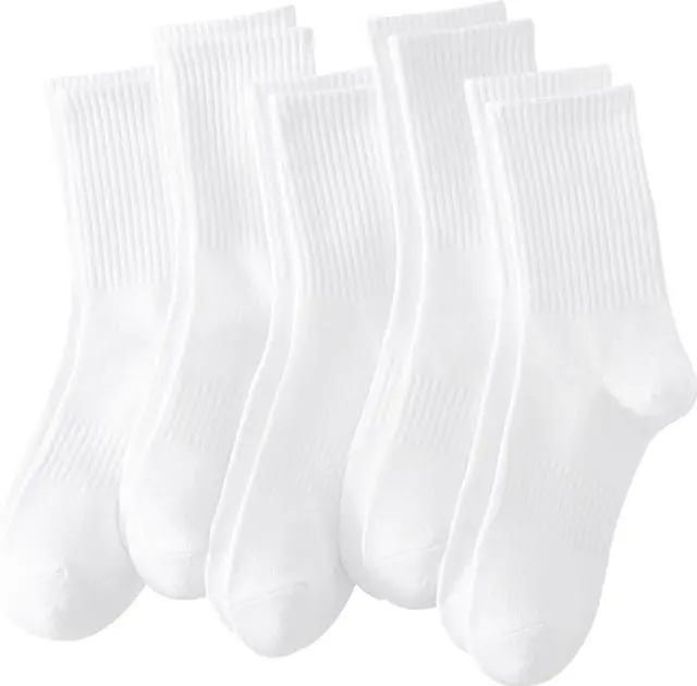 Main image of Rehelu Womens Crew Socks Cotton Long Gym Socks Lightweight Athletic Running Socks