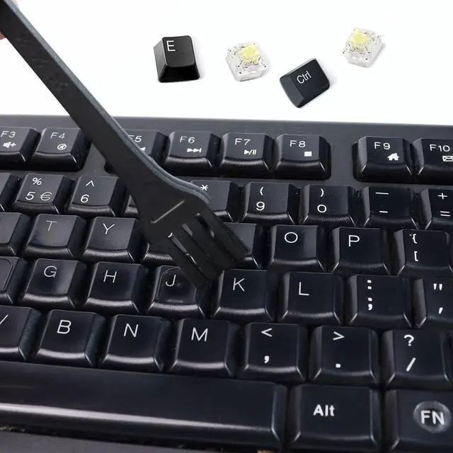 Alt view image 5 of 7 - 1 PCS Keycap Puller Switch Puller with 2 Cleaning Brushes | For Mechanical Keyboard, Fixing & Removal Tool, Stainless Steel