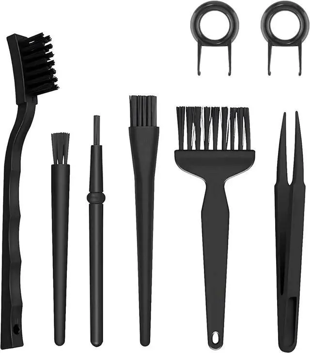 Main image of 8 PCS Keyboard Cleaning Brushes Kit, Small Portable Anti Static Electronic Dust Cleaning Brush for Computer PC Keyboard Laptop Motherboard Camera Small Space(Black, Set of 8)