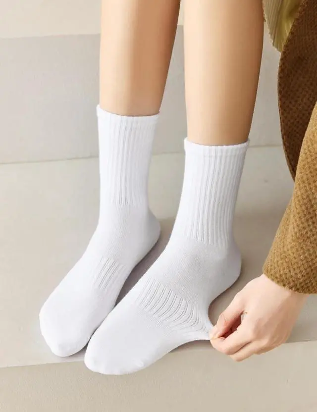 Alt view image 5 of 7 - Rehelu Womens Crew Socks Cotton Long Gym Socks Lightweight Athletic Running Socks