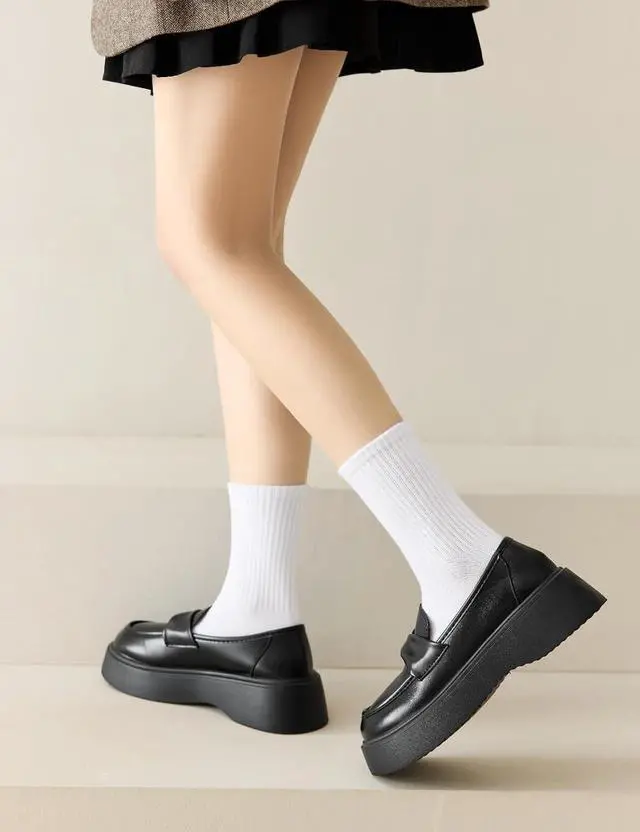 Alt view image 6 of 7 - Rehelu Womens Crew Socks Cotton Long Gym Socks Lightweight Athletic Running Socks