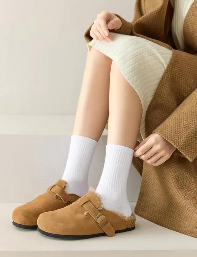 Alt view image 7 of 7 - Rehelu Womens Crew Socks Cotton Long Gym Socks Lightweight Athletic Running Socks