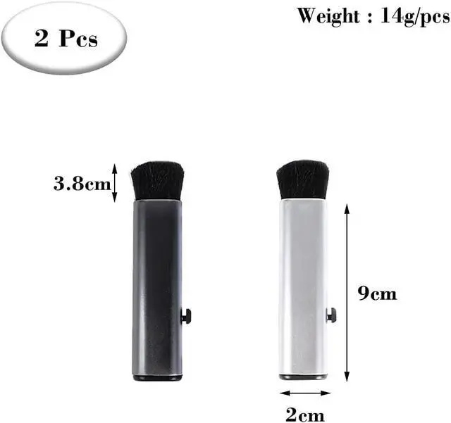Alt view image 2 of 7 - 2 Pcs Retractable Keyboard Cleaning Brush Computer Cleaning Tool Dust Removal Brush for Desktop Table
