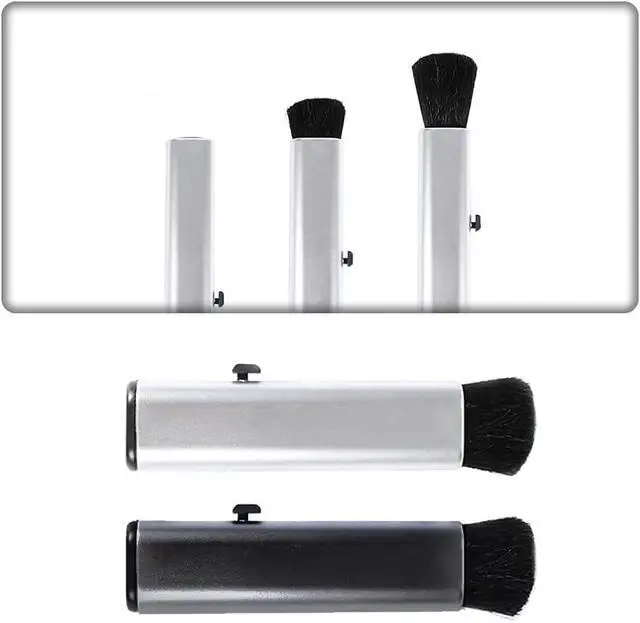 Alt view image 6 of 7 - 2 Pcs Retractable Keyboard Cleaning Brush Computer Cleaning Tool Dust Removal Brush for Desktop Table